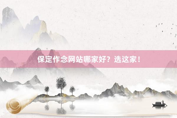 保定作念网站哪家好？选这家！